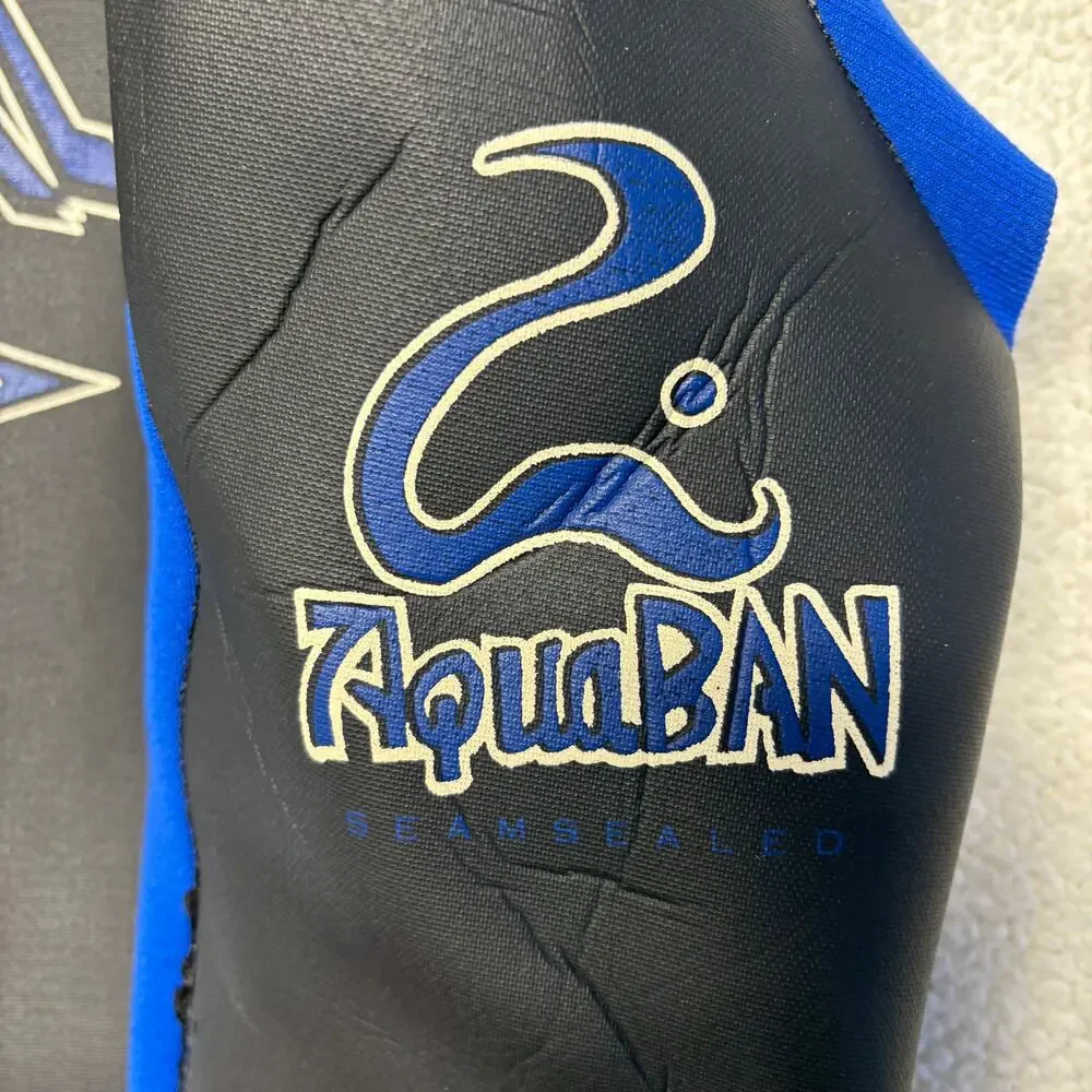 Ripcurl Wetsuit LT Mens Black Blue Aquaban Full Body Surf Diving Made in USA